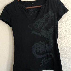 Black graphic T-shirt